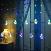 YIYANG 2 м 12 Прозрачные Шары желаний СВЕТОДИОДНЫЙ занавес сказочные гирлянды 220 В Романтические Рождественские Свадебные лампочки для праздника