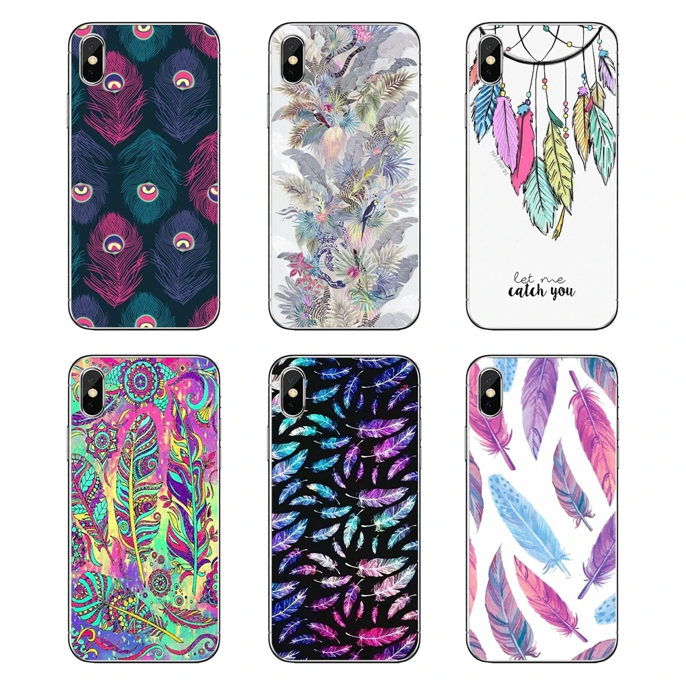 

For LG G7 Q6 Q7 Q8 Q9 V30 X Power 2 3 For OnePlus 3T 5T 6T Phone Shell Covers Indian native american Feather Floral Patterns Art