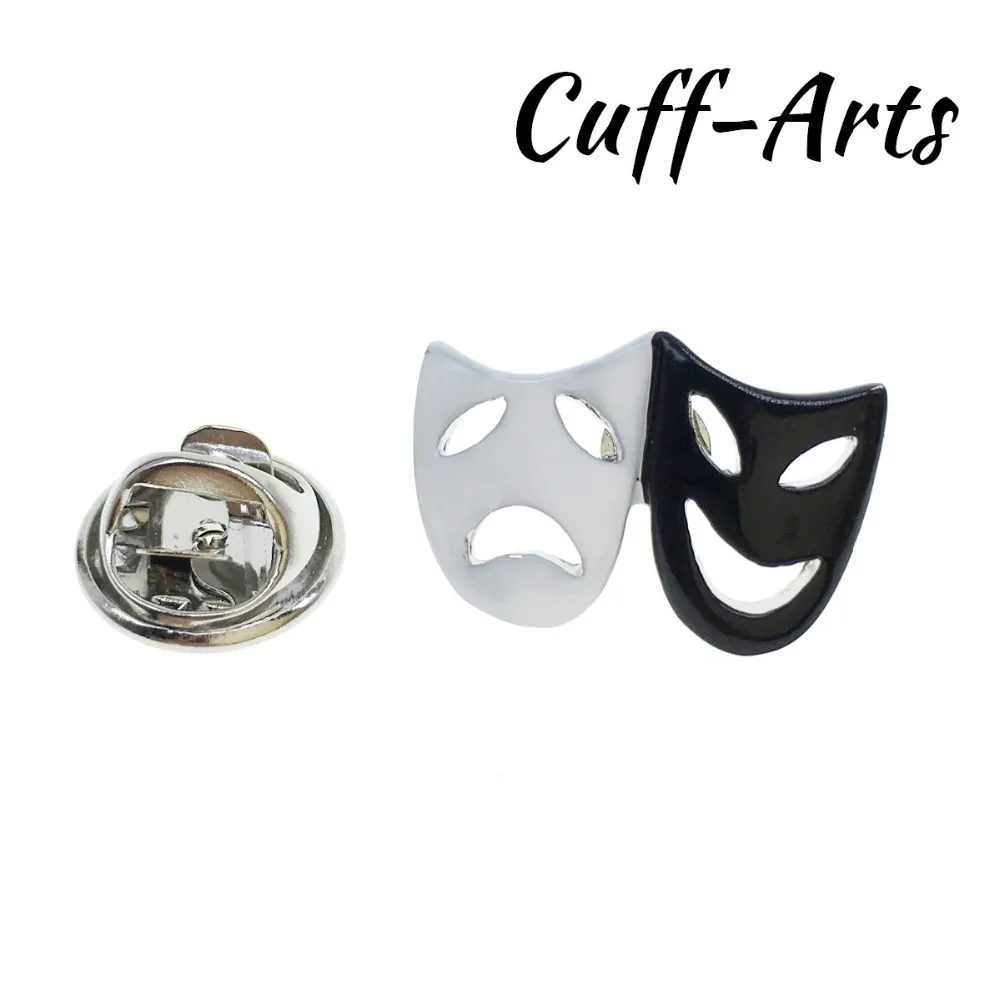 Cuffarts Lapel Pin Black & White Comedy & Tragedy Theatre Masks Lapel Pins  Brooch Hijab Pin Enamel Pin Broche Pusheen P10081 - Brooches - AliExpress