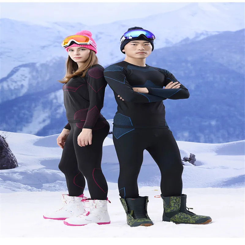 Сноубординг функциональное нижнее белье для мужчин и женщин осенние и зимние теплые колготки дышащие быстросохнущие спортивные лыжные комплекты нижнего белья