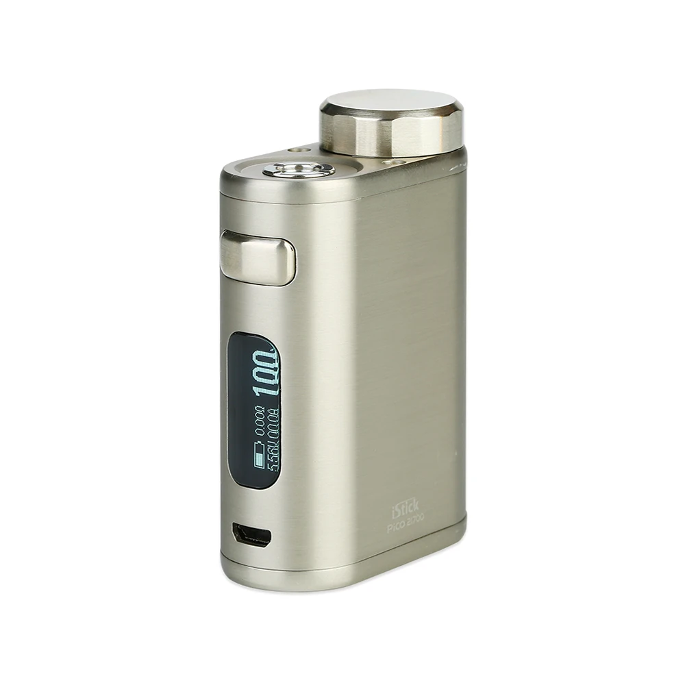 Eleaf IStick Pico 21700 TC коробка мод Мощный 100 Вт Выход с высокой производительностью VW/TC режимы нет 18650 батарея электронная сигарета коробка мод - Цвет: Brushed silver