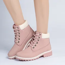 2016 HOT Autumn Winter Brand Women Shoes Martin Boots Suede Leather Warm Snow Boots Outdoor Casual
