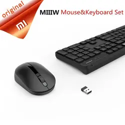 Оригинальная Беспроводная Офисная Клавиатура и мышь Xiaomi MIIIW, 104 клавиш 2,4 ГГц, совместимая Беспроводная портативная клавиатура