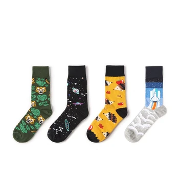 

Spring Autumn Women's Cartoon Cotton Crew Socks Trend Fashion Hedgehog Tiger Print Casual Wild Personality Creative Cute Socks