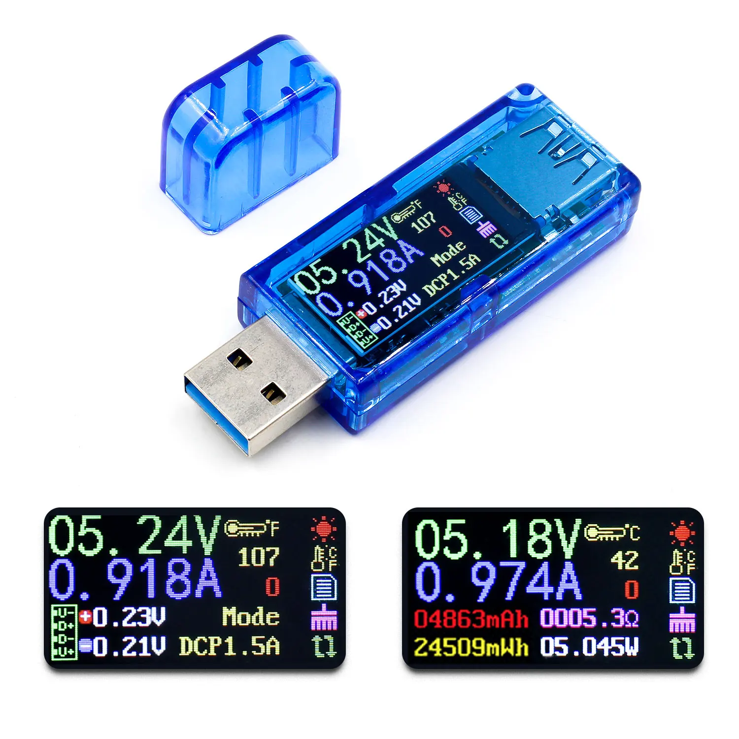 

USB 3.0 color LCD Voltmeter ammeter voltage current meter multimeter battery charge power bank USB Tester