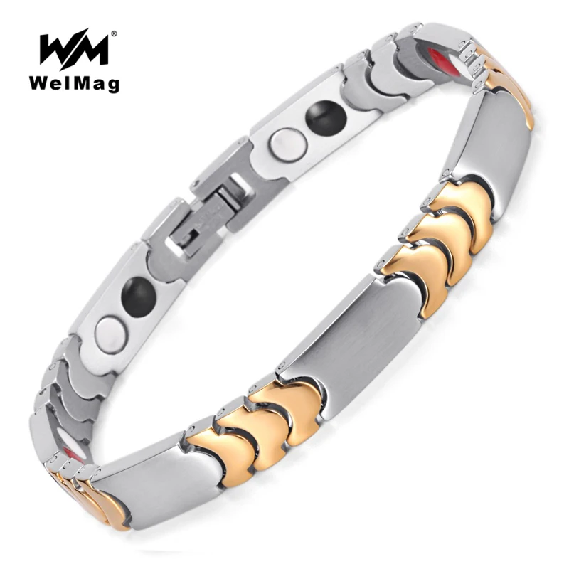 Купить браслеты welmag из нержавеющей стали с исцеляющей энергией браслет