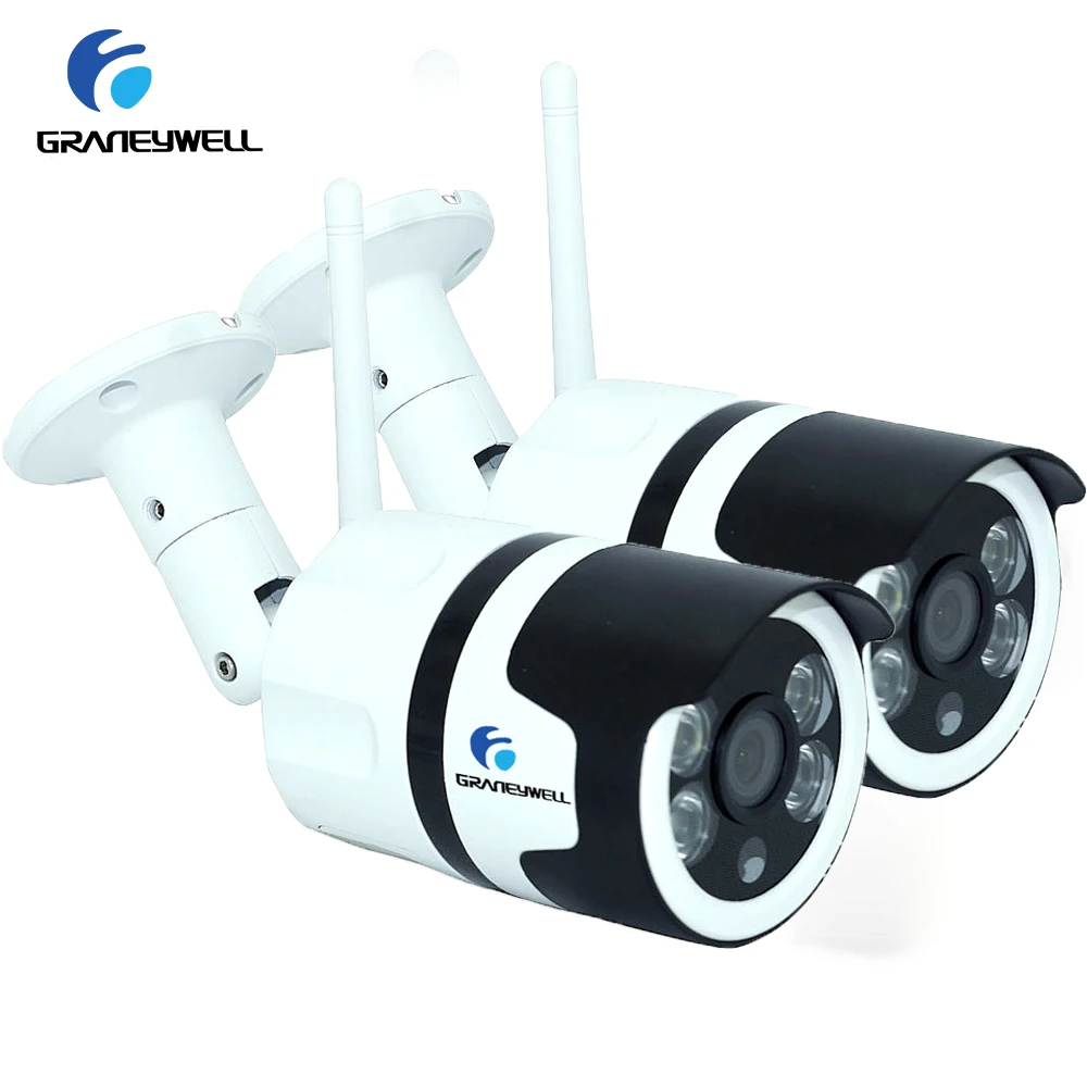 

2 PCS Wifi Camera 1080P HD 2.0MP Wireless IP Security Camera Two Way Audio TF Card Record Smart P2P Waterproof Bullet Camera