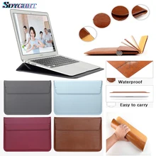 Защитная Кожаная сумка SDYGHHT для Macbook Air 13 Pro retina 12 13 15 чехол для ноутбука Macbook new Air 13 A1932 чехол-подставка