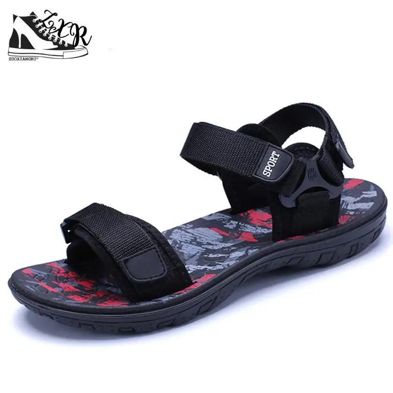 

Zuoxiangru Brand Fashion Men Beach Sandals, High Quality Summer Leather Men Sandals