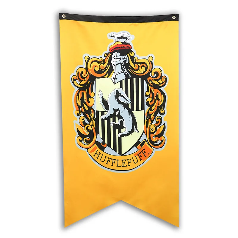 5pcs Pack 70x125cm Harri Potter Flag Banners Hogwarts Gryffindor Ravenclaw Slytherin Hufflepuff Party Birthday Students Kids