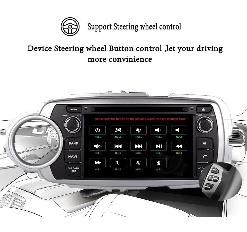 Excellent Octa Core Android 9.0 Ram 4GB Fit TOYOTA YARIS 2012 2013 2014 2015 2016 2017 2018 Car DVD Player Navigation GPS TV 3/4G Radio 2