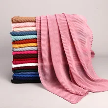 Aliexpress - JTVOVO 2021 New Muslim Cotton Hijab Solid Color Folds Women’s Fashion Scarf Shawl Headscarf Turban Femme Musulman Islam Instant