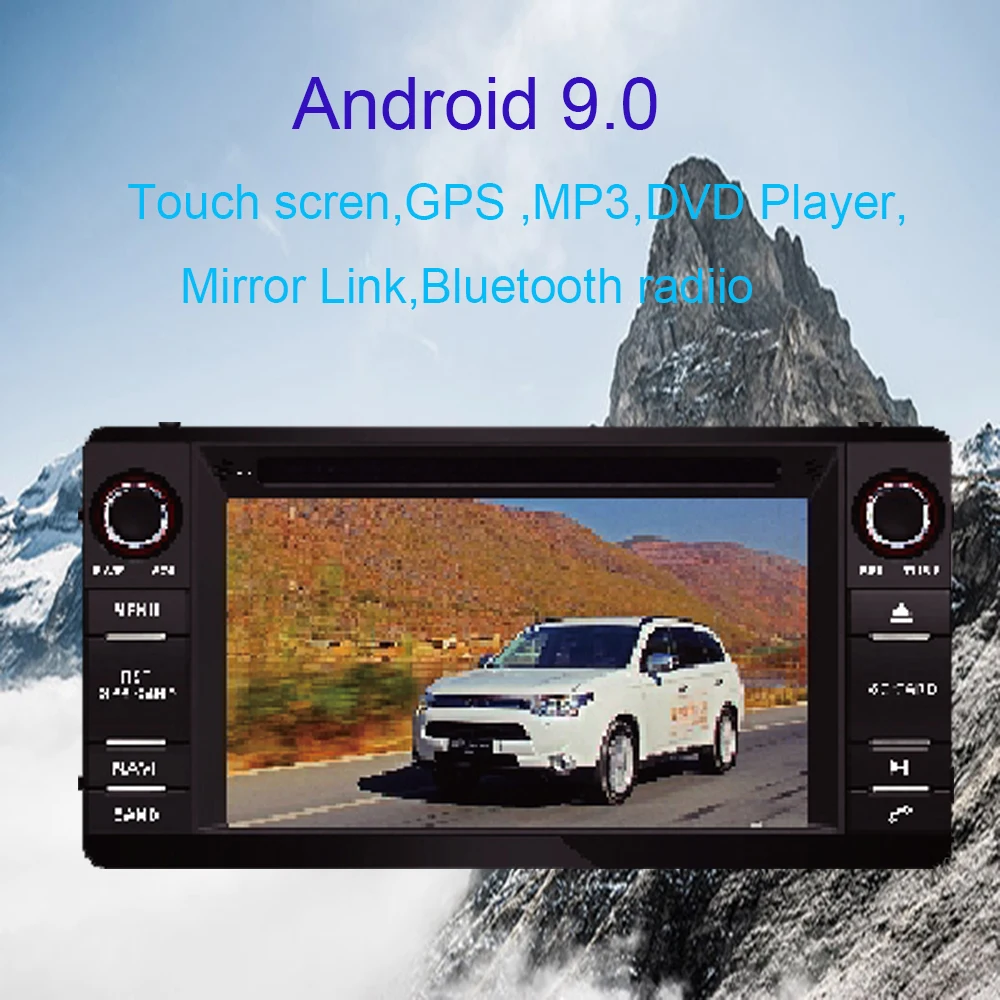 Octa Core Android 9.0 Car DVD GPS For MITSUBISHI OUTLANDER/LANCER/ASX 2013- Car GPS multimedia player With wifi BT Head Unit