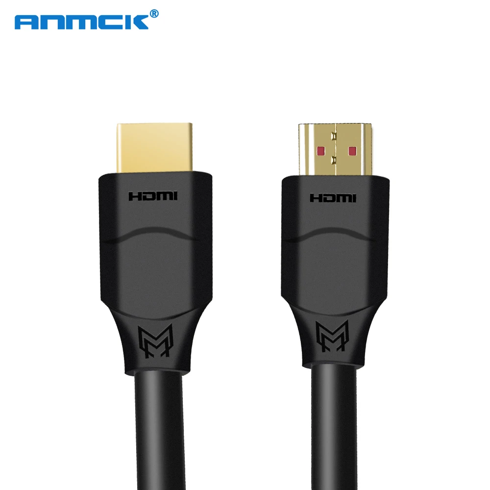 

Anmck 4K HDMI Cable 2.0 10m 20m 18Gbs Male To Male 3D 60Hz 24K Gold Plated 15M HD Cable For Monitor ps4 Projector Laptop TV BOX