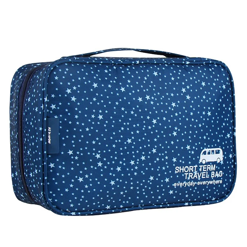 

1pc Waterproof Travel Storage Bag Hook Type Toilet Bag Floral Printed Case
