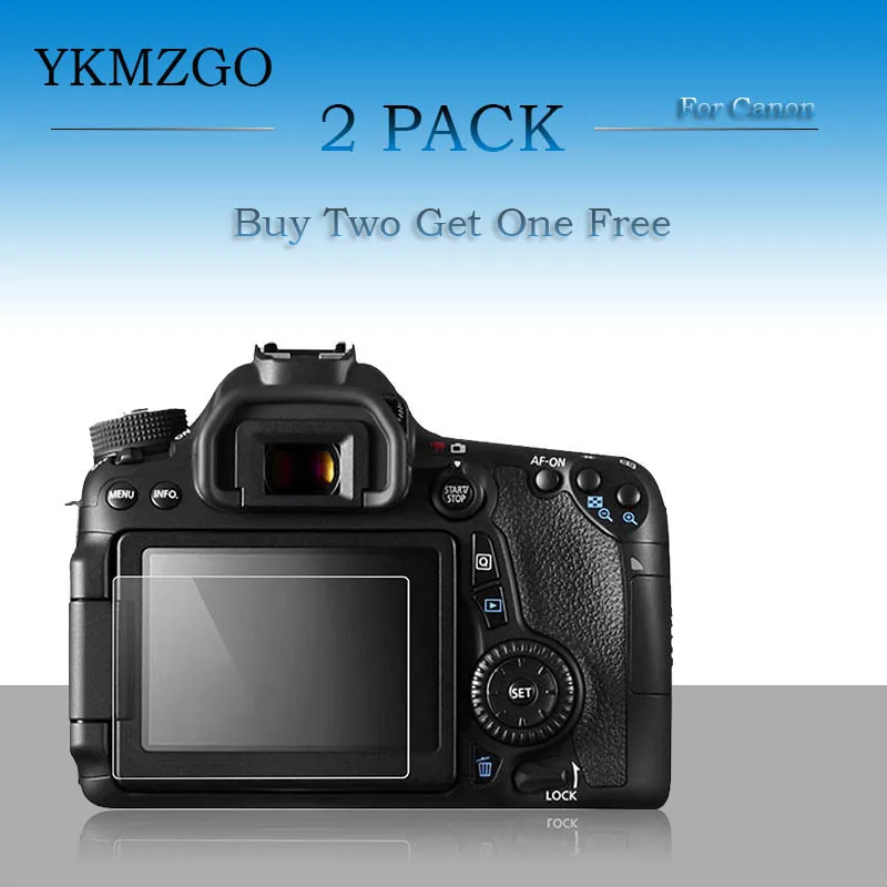 2 упаковки 9H закаленное стекло для защиты ЖК экрана Canon EOS 5D Mark IV 4 / III 3 5Ds R 6D 7D 77D 1DX II