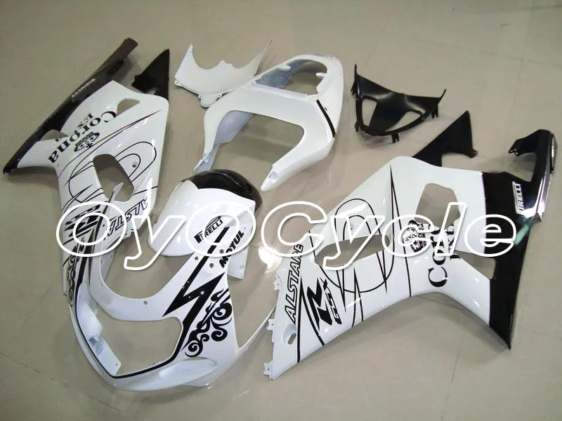 

For 01-03 Suzuki GSXR600 GSXR750 K1 GSXR 600 750 Injection Motorcycle ABS Fairing Bodywork Kit 2001 2002 2003 White Black