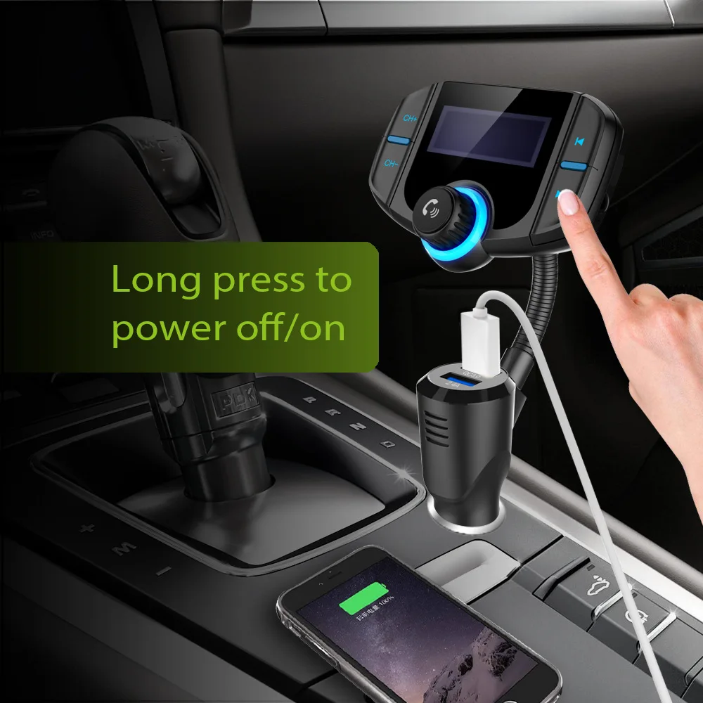 CDEN Bluetooth player MP3 FM transmitter TF Card music player Dual USB mobile phone Quick Charge 3.0 Charger Bluetooth Car Kit CDEN Bluetooth player MP3 FM transmitter TF Card music player Dual USB mobile phone Quick Charge 3.0 Charger Bluetooth Car Kit