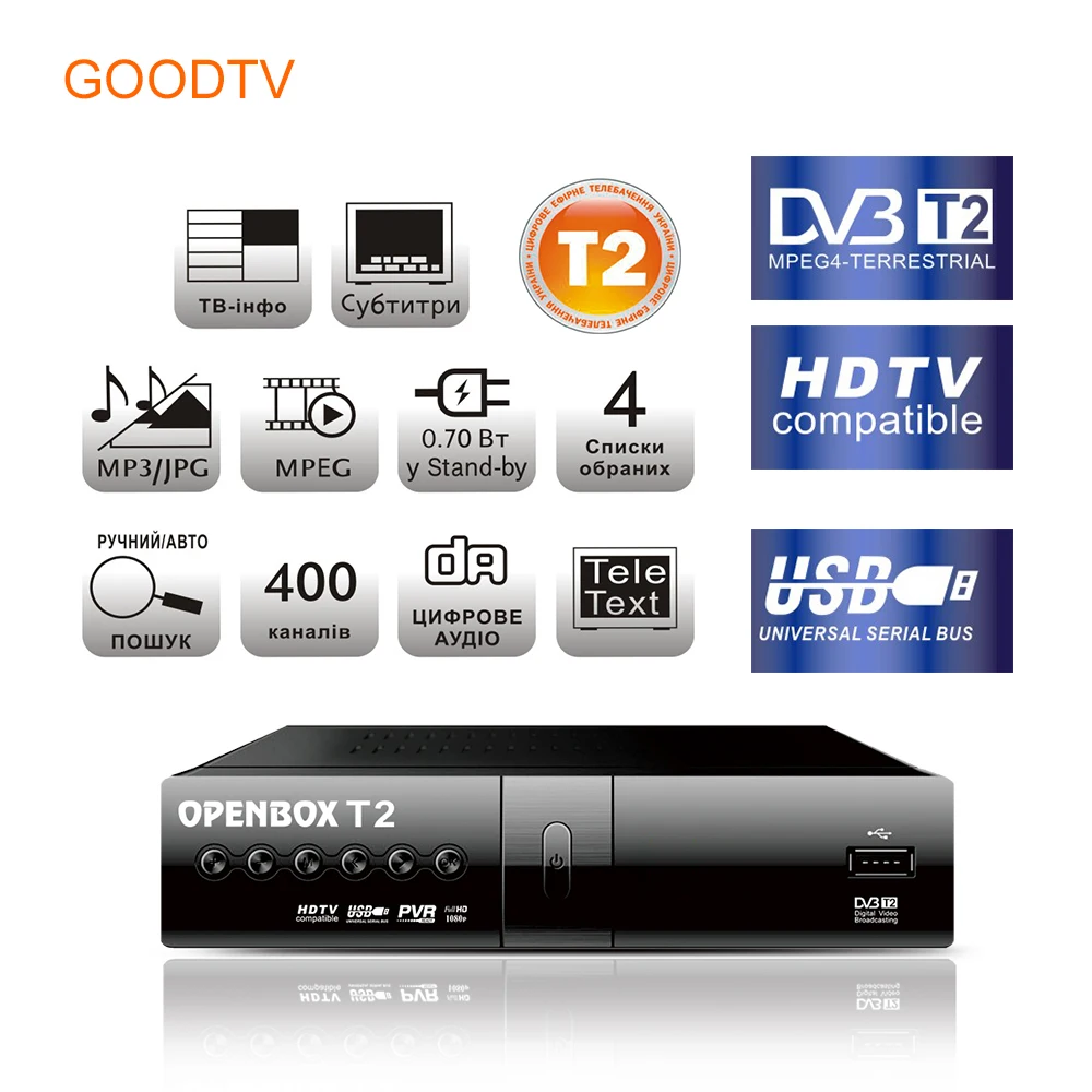 Digital TV Receiver OPENBOX DVB T2 HD Set-top Box Television Set MPEG-4 USB DVB-T2 Smart TV Box LED