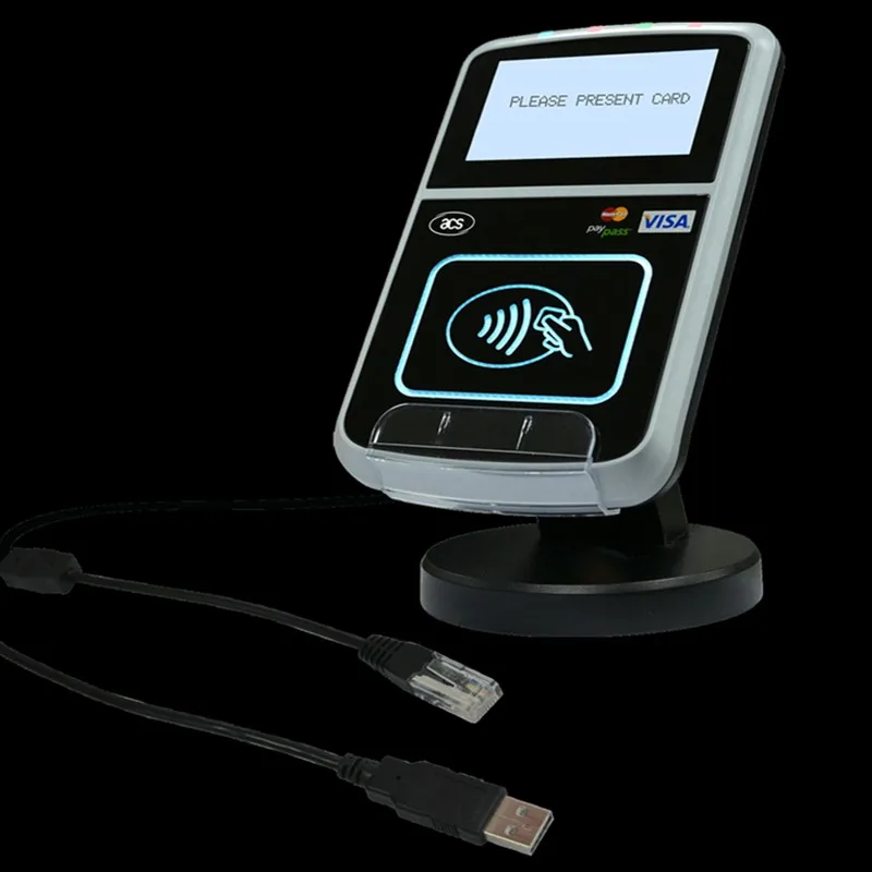 13.56MHZ USB +RJ45 Interface ACR123S Intelligent Contactless RFID Reader With LCD For ISO 14443 A B cards | Безопасность и защита