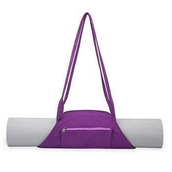 

3 Colors Fitness Yoga Mat Bag Light Canvas Dance Package Portable Oblique Shoulder Bag With Zipper Pocket For Yog (Without Mat)
