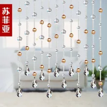 Весенняя Хрустальная бусина занавеска 5 струн дверь крыльцо перегородка полный шарик носить не запутывается