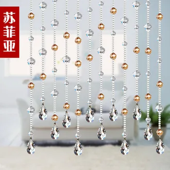 

SpringQuan crystal bead curtain 5 strings door porch partition full bead wear not entangled free shipping