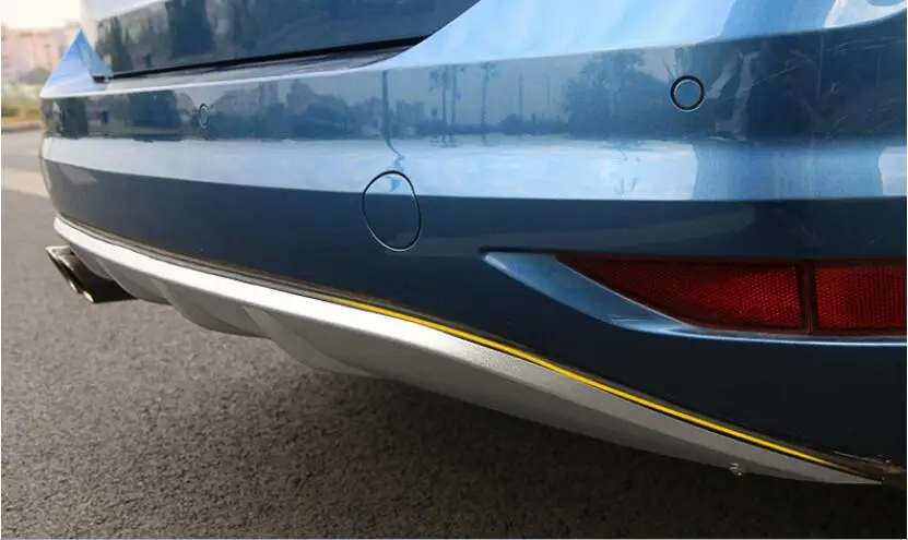 

JIOYNG ALUMINUM ALLOY CAR REAR BUMPER LIP , AUTO REAR DIFFUSER COVER FIT FOR Vw Volkswagen TOURAN 2016 2017 2018