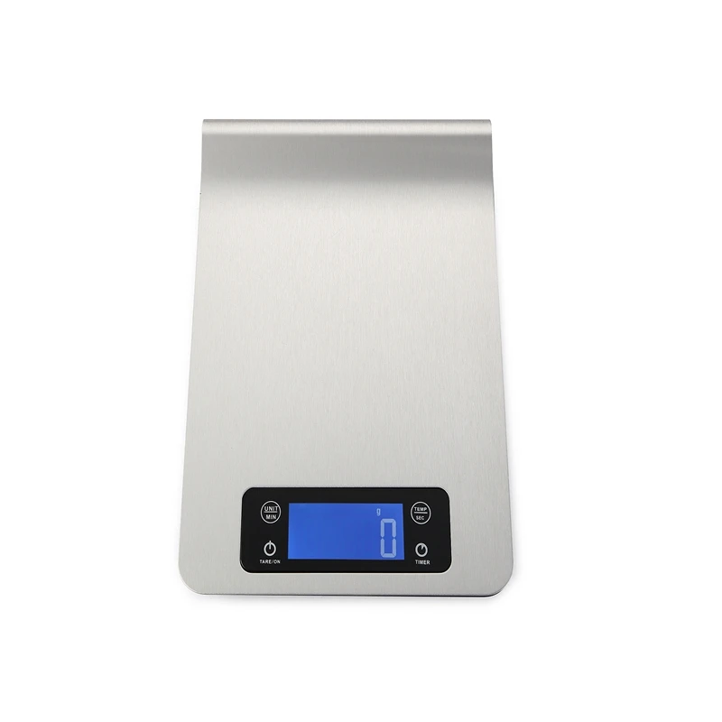 

5KG 1g LCD Large Touch Digital Kitchen Scale Stainless Steel Electronic Food Diet Weight Scales Measure Tools Timer Temperature