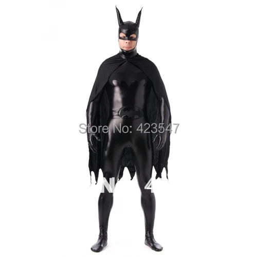 Black Metal Batman costume DC Comics Metallic Batman Superhero Costume Halloween Costumes