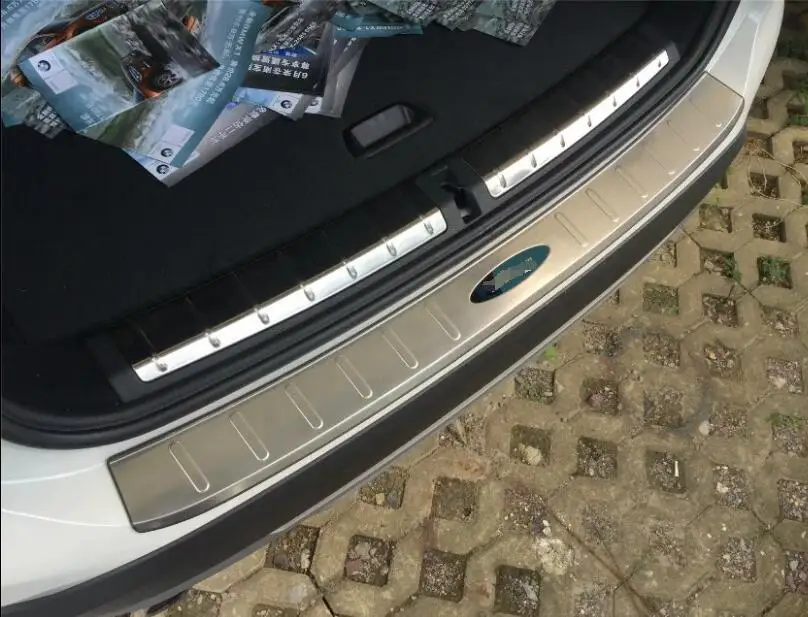 Для BMW X1 F48 2016 2017 черный пластик и нержавеющая сталь Задний сапог Внешний бампер