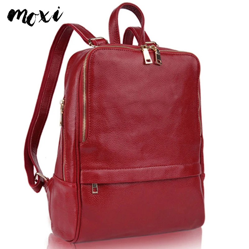 

MOXI Backpack For Women Genuine Leather Women Shouulder Bag Brand Designer Female Travel Bag Casual Real Leather Laptop Backpack