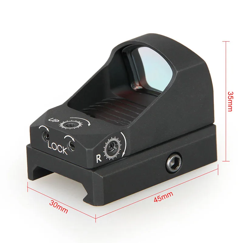 PPT тактический Красный точечный прицел 3 MOA Dot 1X Увеличение Red Dot sight GZ20117