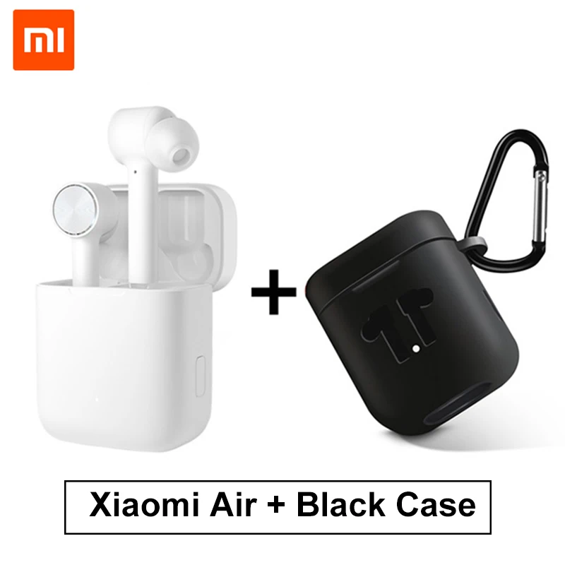 Оригинальные Xiaomi Air Bluetooth наушники AirDots Pro TWS ENC Беспроводная стереогарнитура ANC сенсорное управление AAC HD звук - Цвет: Air and black case