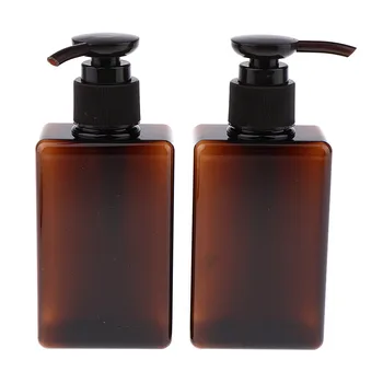 

2-Pack 150mL(5 ounce) Refillable Empty Durable Plastic Shampoo & Conditioner Pump Bottles Set - 4 Colors Available