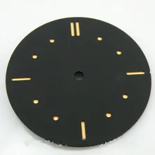 38.9 мм сэндвич стерильные черный циферблат без логотипа подходит для ETA 6497 6498 рука обмотки ST36 часовой механизм для части