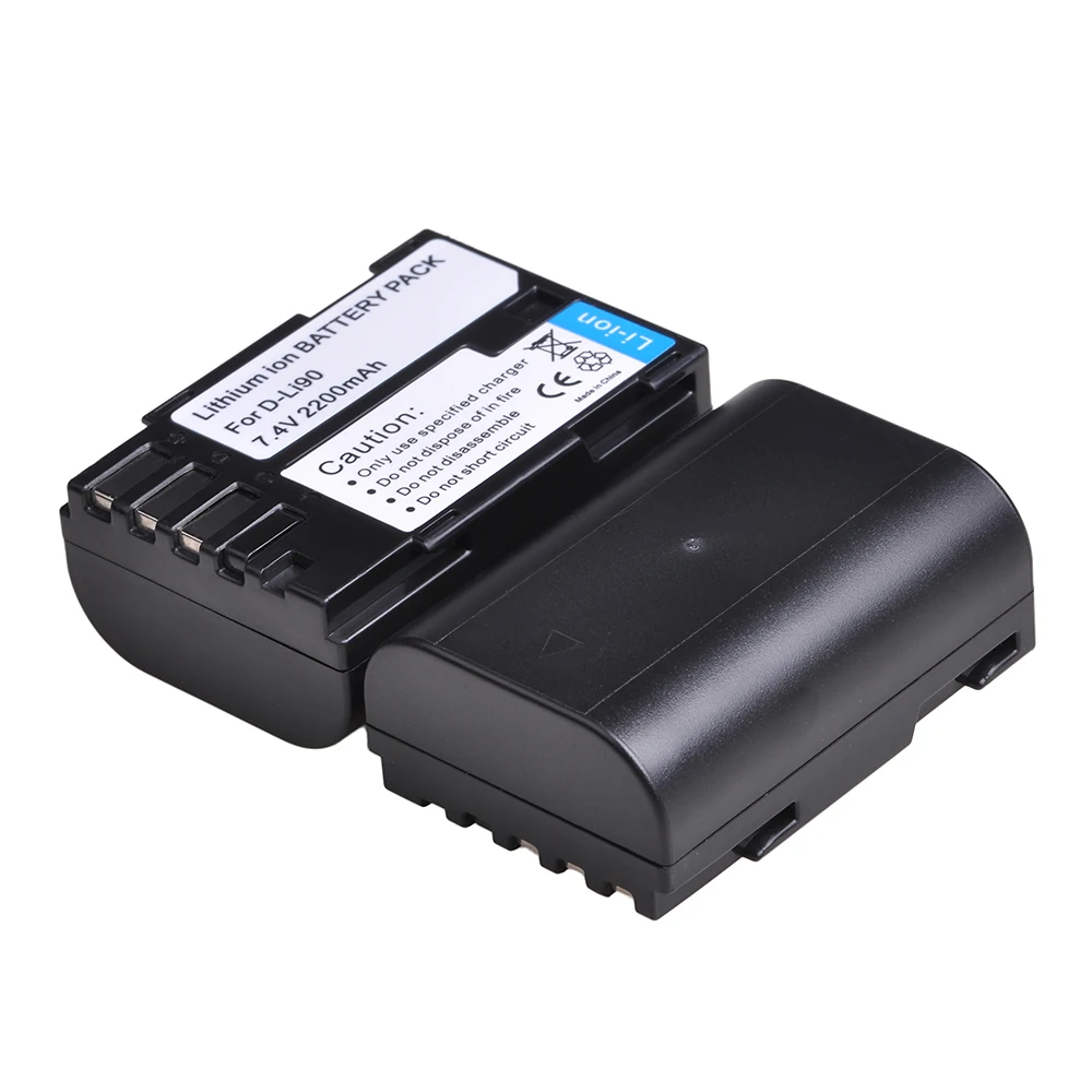 Tectra 2200 мАч 4 шт. D Li90 батарея для цифровой камеры + USB двойное зарядное устройство