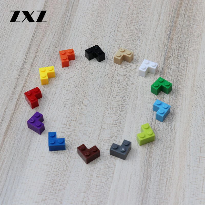 

ZXZ 50PCS Bricks 2+1 DIY Corner Building Blocks Compatible With Legoes Assemble Particles Parts