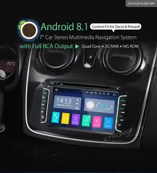 7 "Android 8,1 Oreo Автомобильный мультимедийный DVD навигации gps радио для Dacia Renault Logan и символ Captur 2013 2014 2015 2016 2017