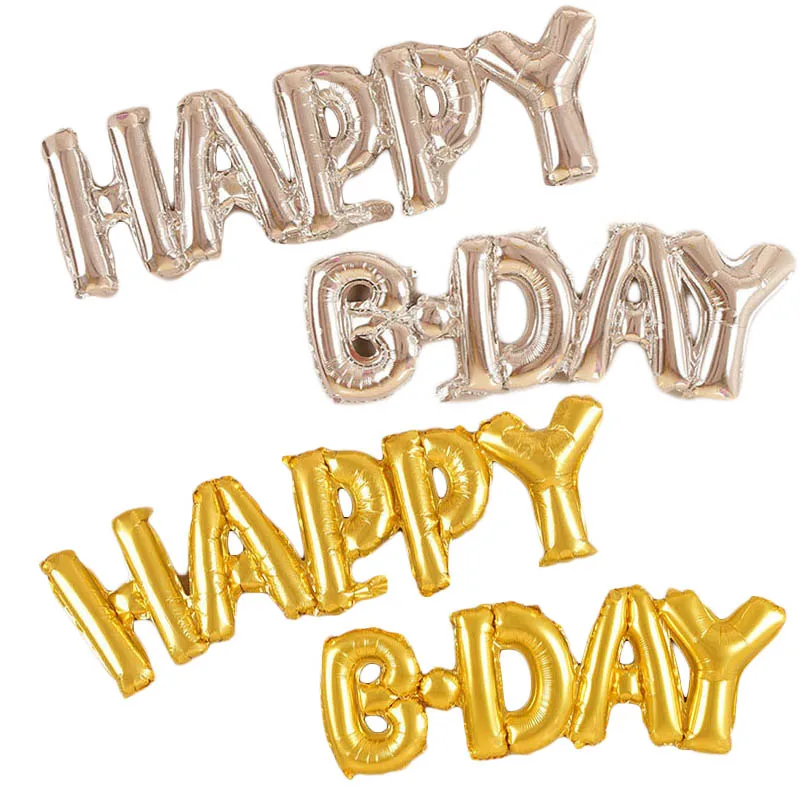 

Happy Birthday Banner Balloon Happy Birthday Party Decoration Kids Adult Air Balloons Aluminum For Balls Ballons Supplies YNS6