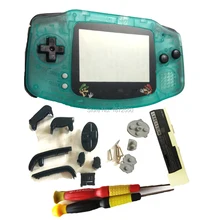 Светящийся зеленый цвет для GameboyAdvance корпус светится в темноте пластиковый корпус DIY черные кнопки ограниченная световая крышка