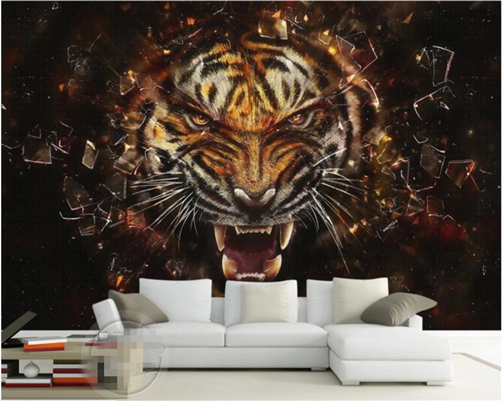 Toko Online Beibehang Custom Foto Dinding Macan Kertas HD Super