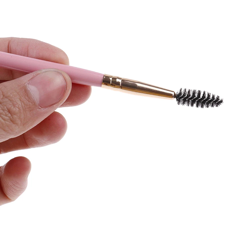 1pcs Handle Double Eyebrow Brush + Eyebrow Comb and Makeup Brushes