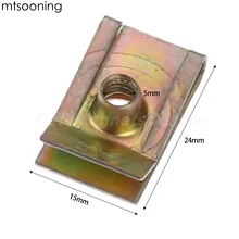 Mtsooning 10 stücke M5 5mm Tread Panel Turm Mutter Verkleidung Clip Verschluss Geschwindigkeit Zink Montage Clamp für VW