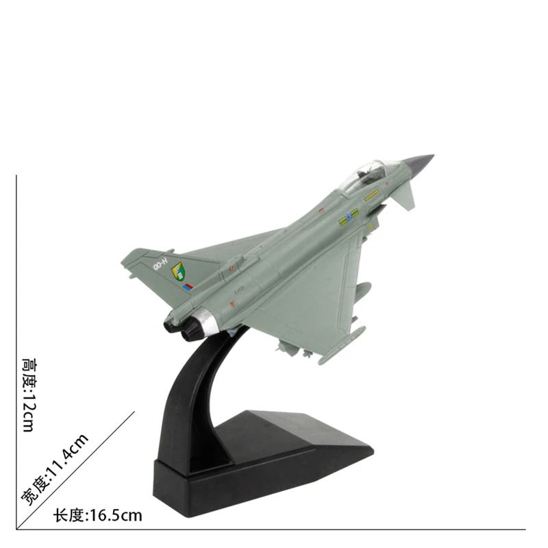 1/100 масштаб сплав модель истребителя игрушки Тайфун истребитель EF-2000 военный самолет украшение самолет для детей Подарки