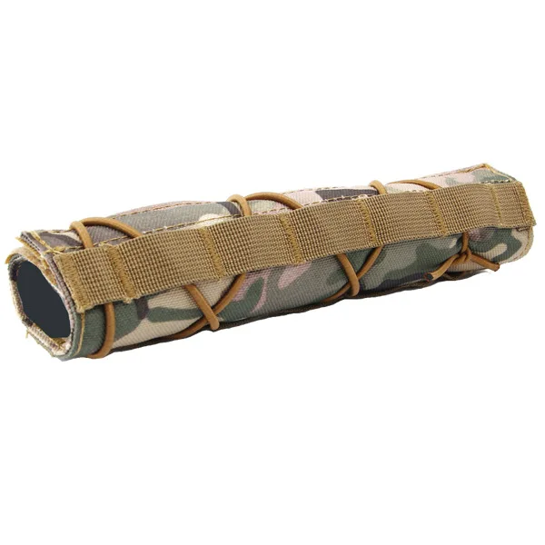 Tactical Hunting Airsoft 22cm Silencer Suppressor Mirage Heat Cover Shield Sleeve Shooting Muffler Baffler Protector Mutlicam (12)