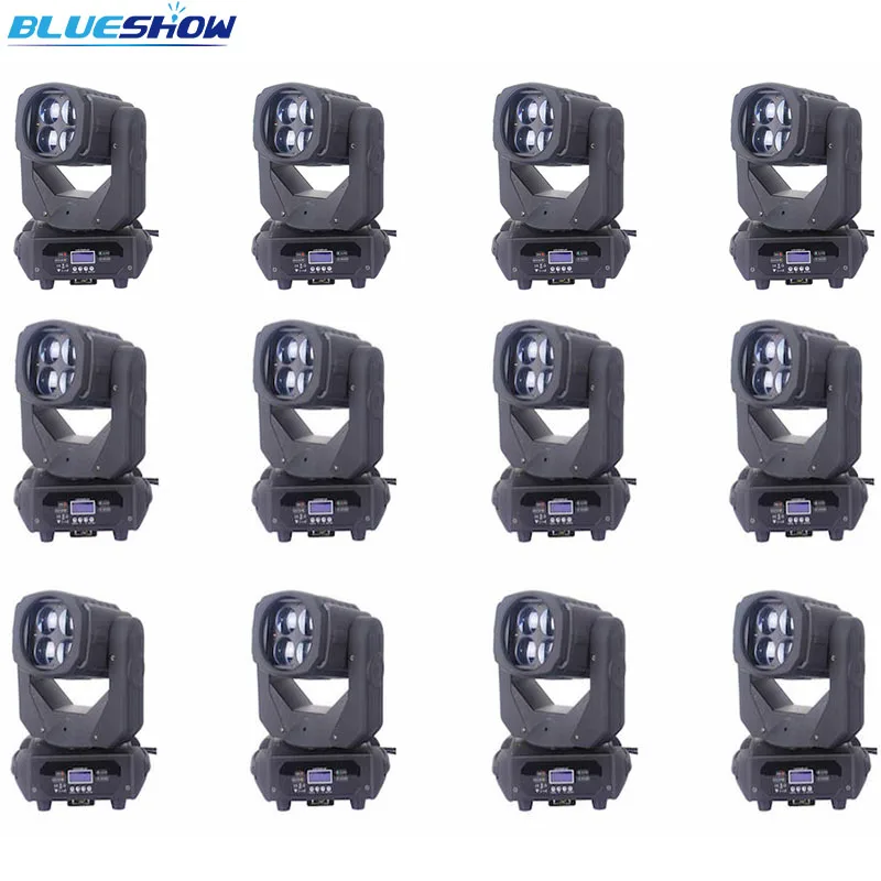 

no tax custom 12pcs/lot, 4x25W Super Beam Moving Head LED Light Stage Effect Light For DJ Disco party 100w moving head light