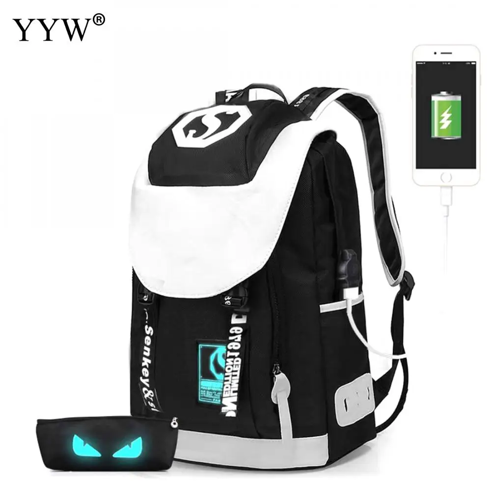 

Large Capacity Unisex Backpack with USB interface 2018 Laptop School Backpacks for Children High Quality Oxford Travel Backpack