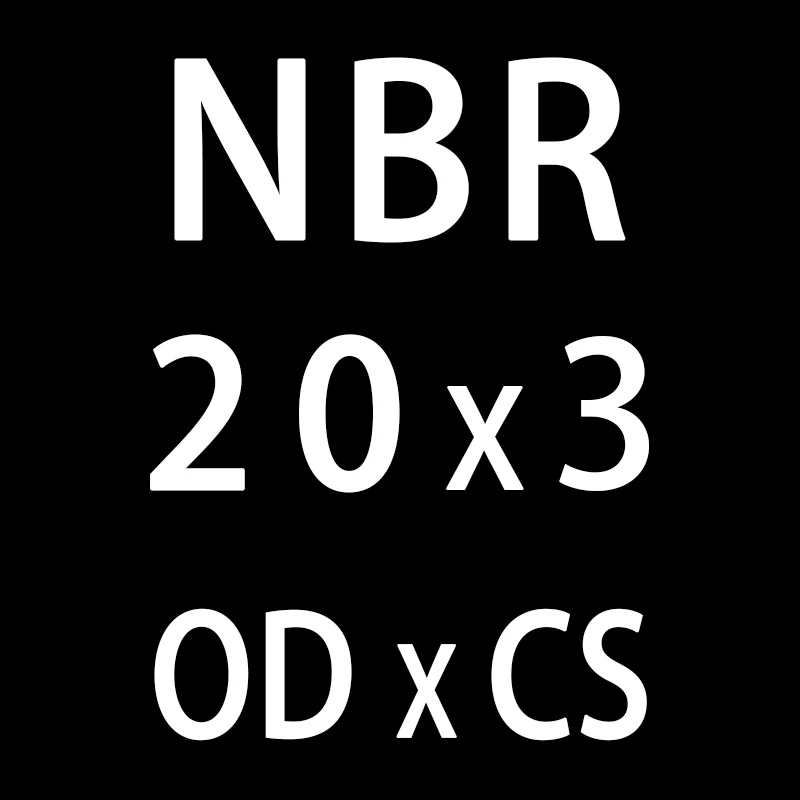 50 шт./лот резиновым кольцом NBR уплотнения-хомут с круглым воротником для мальчиков и девочек 3 мм Толщина OD10/11/12/13/14/15/16/17/18/19/20*3 мм уплотнительное кольцо уплотнения прокладки масляное кольцо шайба - Цвет: OD20mm