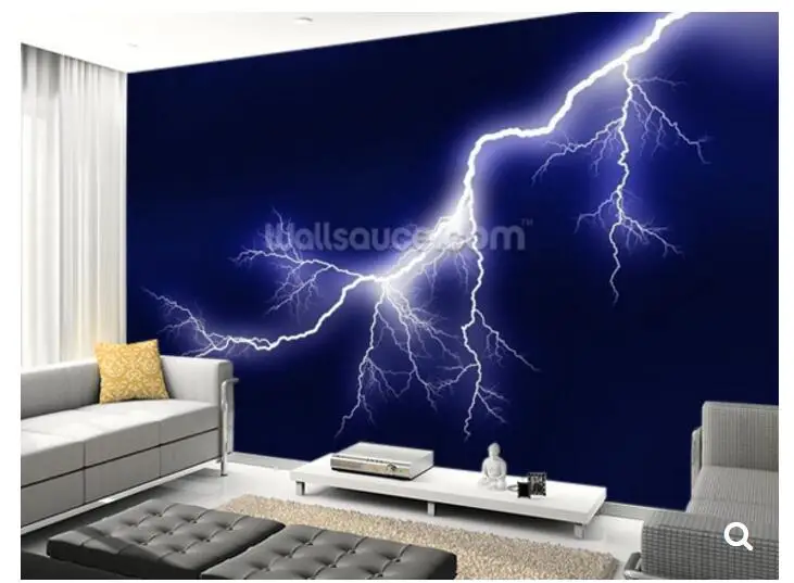 Building & Hardware Supplies Home & Garden Home Improvement Thunder & Lightning Wall Mural